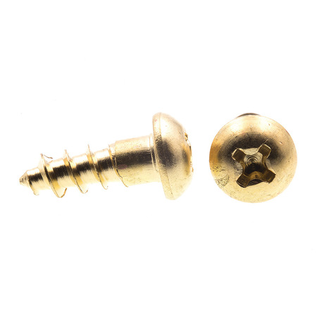 Prime-Line Wood Screw, Round Head, Phillips Drive #8 X 1/2in Solid Brass 25PK 9207727
